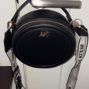 Anne Klein Black Circular Crossbody Bag